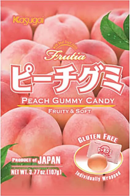 Kasugai Frutia Peach Gummy 107g