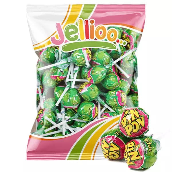 Pin Pon Tyggis Kjærlighet Sur Eple 53pk | Storpakk