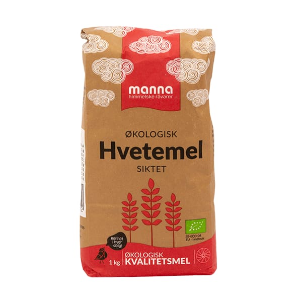 Hvetemelsiktet,1 kg, økologisk, Manna