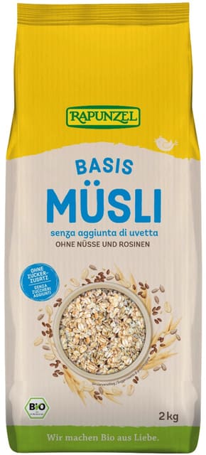 Müsli basis2 kg, økologisk, Rapunzel