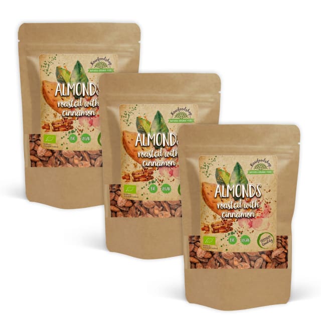 Mandler Ristede med Kanel ØKO 250g x 3 pakker