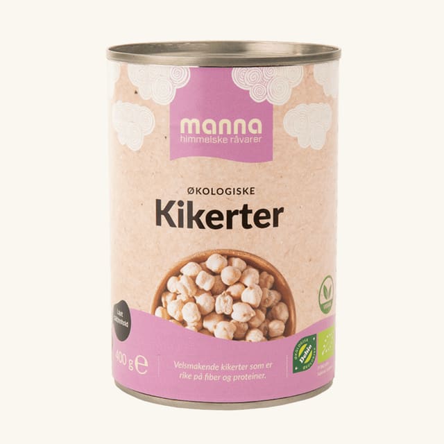 Kikerter i lake400 g, økologisk, Manna