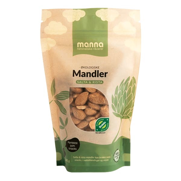Mandlersalta & rista, 200 g, økologisk, Manna