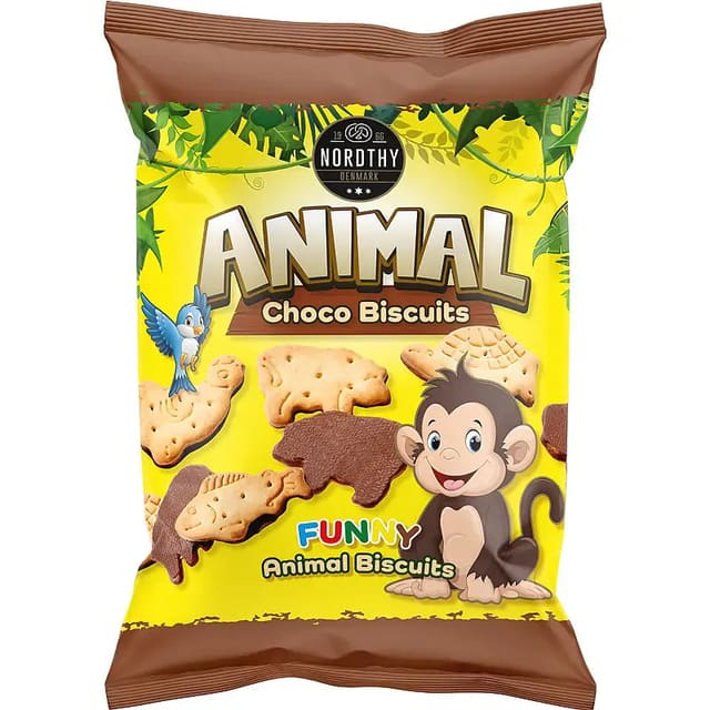 Nordthy Animal Kjeks Med Sjokolade 150g
