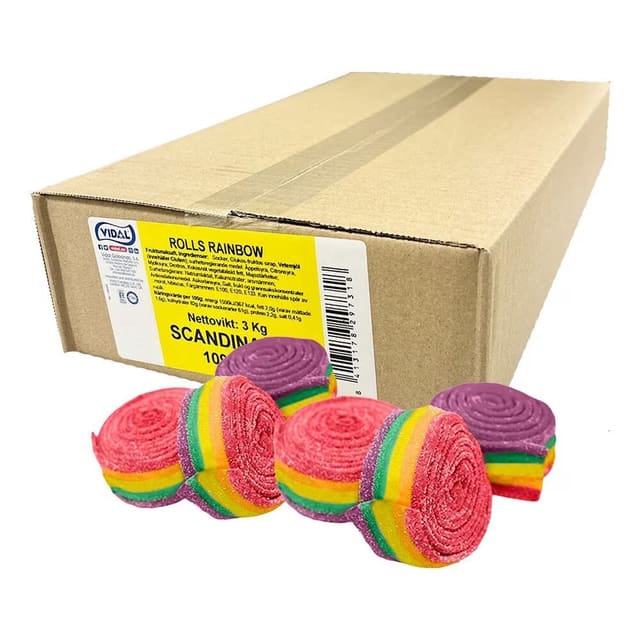 Vidal Regnbueruller 3kg | Storpakk