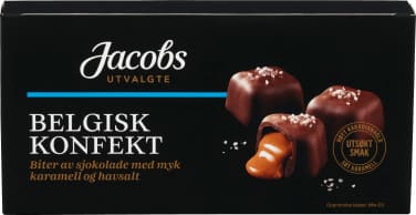 Belgisk Konfekt Karamell/Havsalt 155g Jacobs