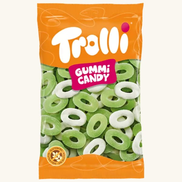 Trolli Epleringer 1kg | Storpakk