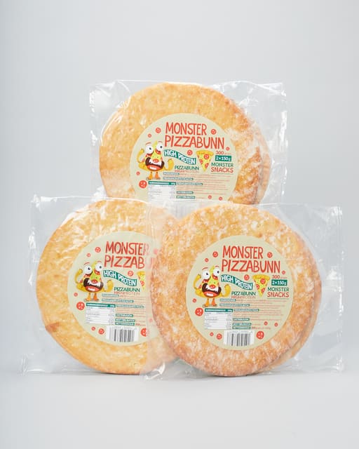 Monster Høyprotein Pizzabunn/Focaccia 6x150g – SEKS PIZZABUNNER!