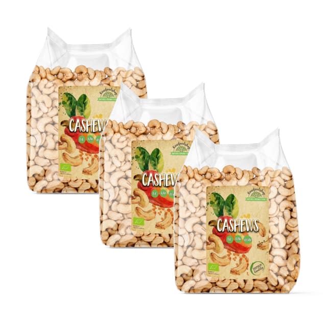 Cashewnøtter Premium RAW ØKO 1kg x 3 pakker