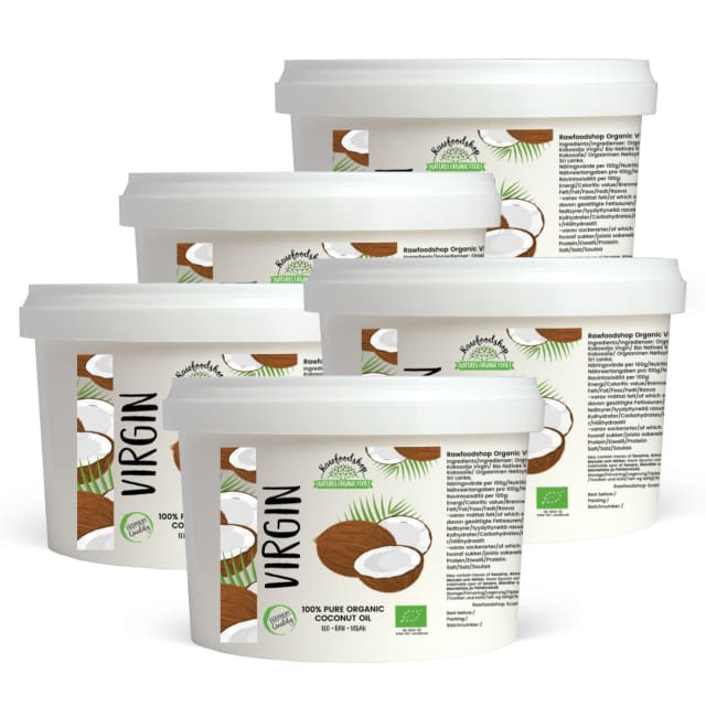 Kokosolje Virgin RAW ØKO 500ml x 5 bokser