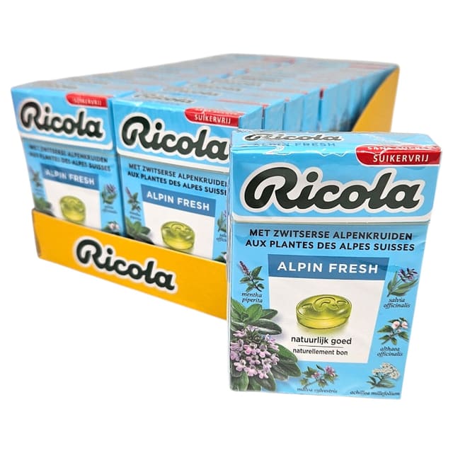 Ricola Alpin Fresh Sukkerfri 20x50g | Storpakk