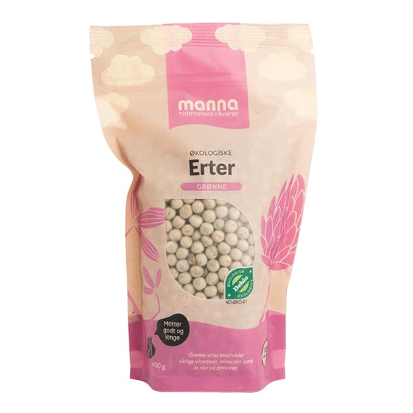 Ertergrønne, 400 g, økologisk, Manna