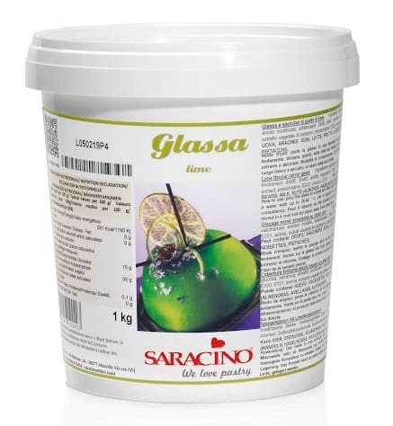 Mirrorglaze – limesmak 1 kg, Saracino – BEST FØR 06/26