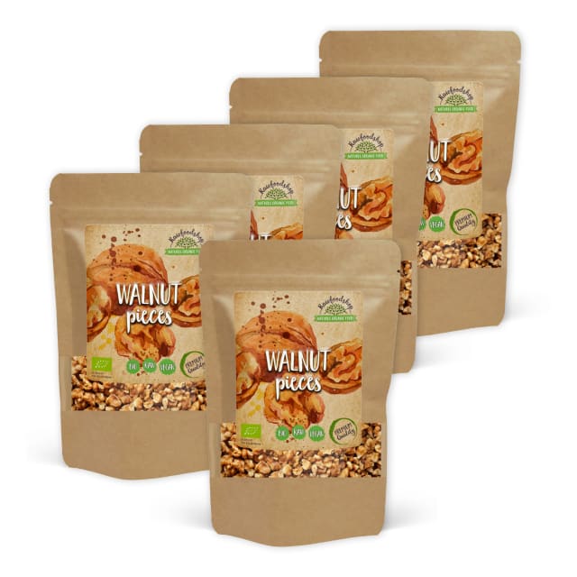 Valnøtter i stykker RAW ØKO 250g x 5 pakker