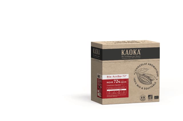 Sjokolademørk,72%, dråpe, 5 kg, økologisk, Kaoka