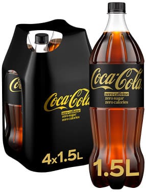 Coca-Cola Zero Koffeinfri 1,5lx4 flaske