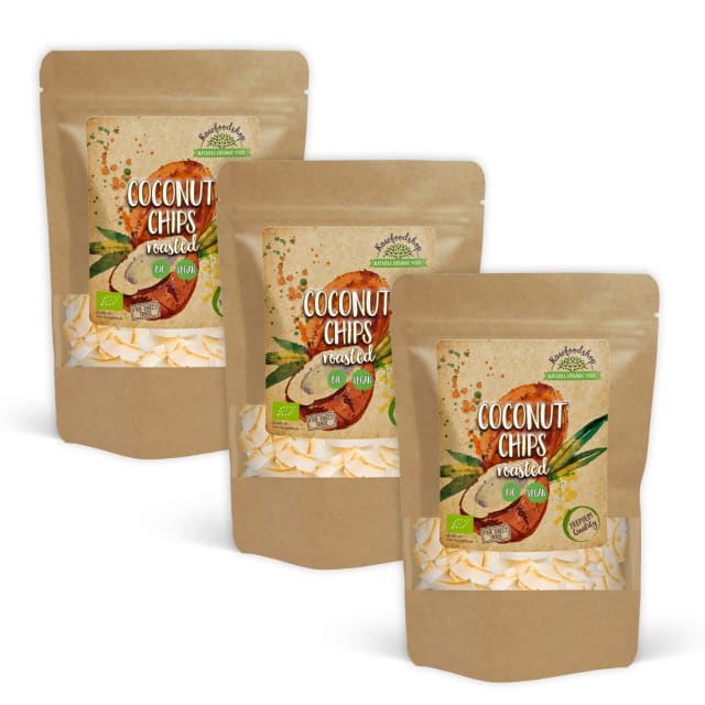 Kokosnøtt Chips Premium Ristede ØKO 200g x 3 pakker