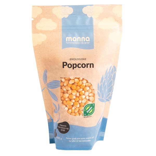 Popcorn400 g, økologisk, Manna