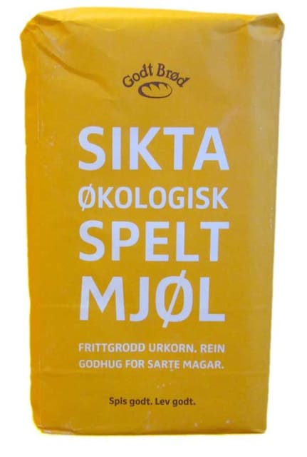 Spelt mel siktet