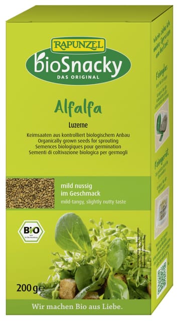 Spirefrøalfalfa, 200 g, økologisk, bioSnacky