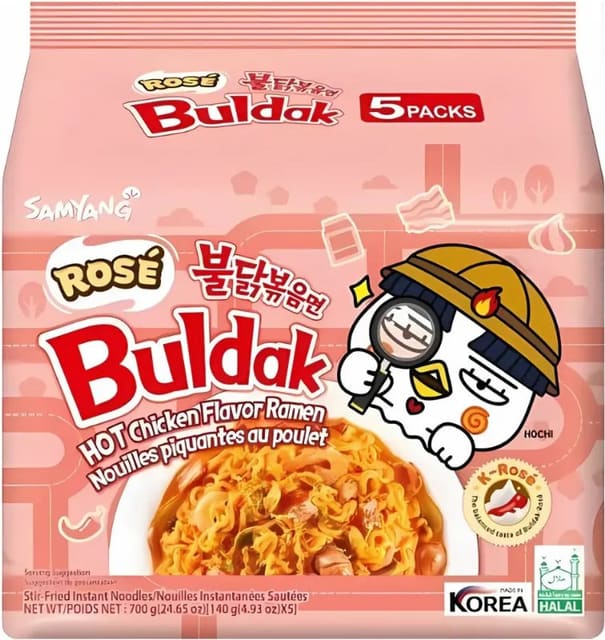 Samyang Buldak Rose 5-pack 700g (Dato 14.09.26)