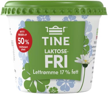 Lettrømme 17% Laktosefri 300g Tine