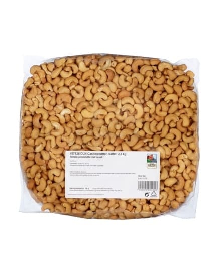 Den Lille Nøttefabrikken Cashewnøtter Saltet 2.5kg