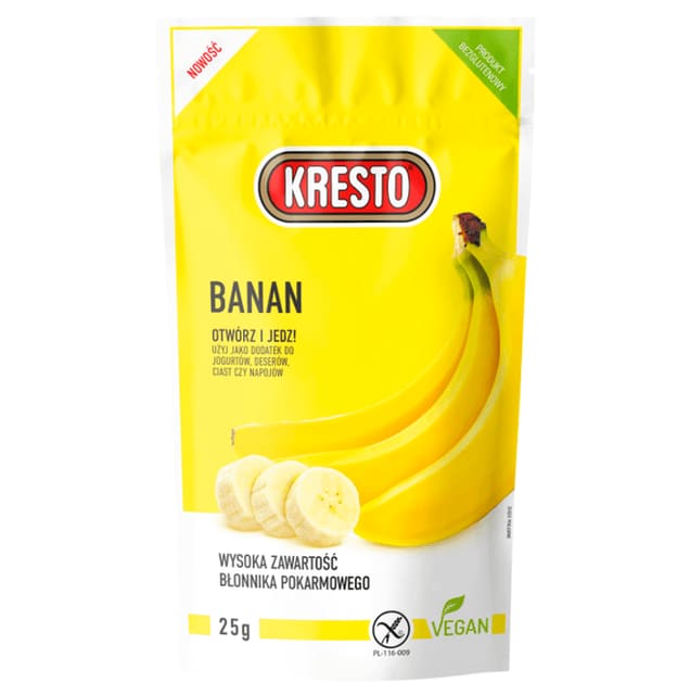 Kresto Freeze Dried Banana 25g (Datotilbud)