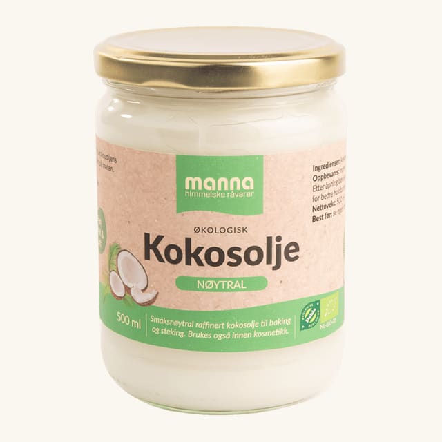 Kokosoljenøytral, 500 ml, økologisk, Manna