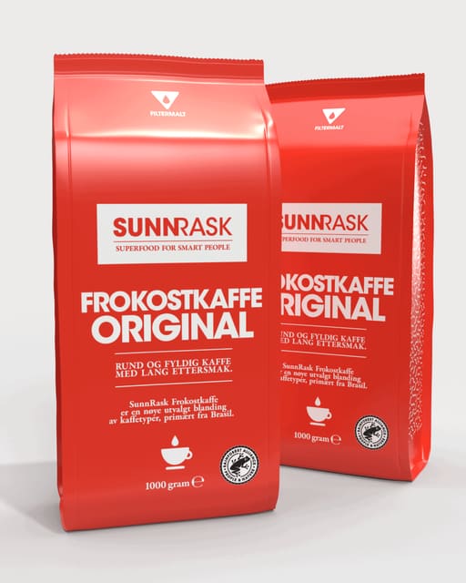 SunnRask Frokostkaffe Gourmet 2kg – PAKKETILBUD