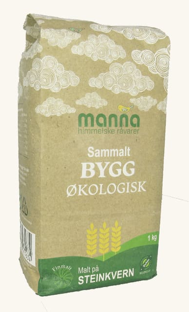 Byggmelsammalt, 1 kg, økologisk, Manna