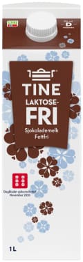 Sjokolademelk Laktosefri 1l Tine