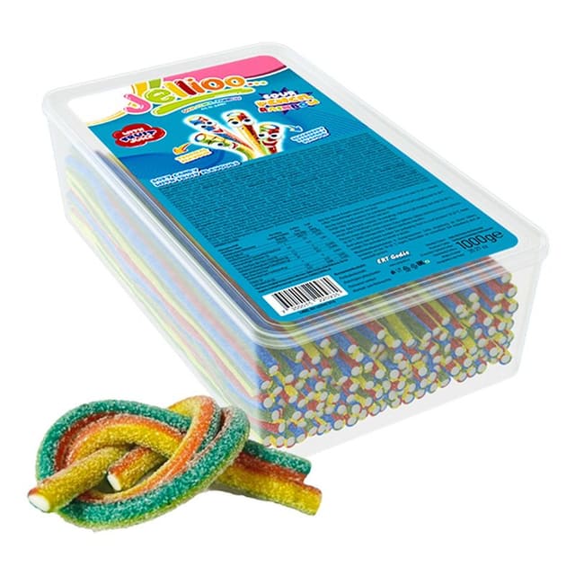 Jellioo Sour Pencil Rainbow Storpakning 1000g