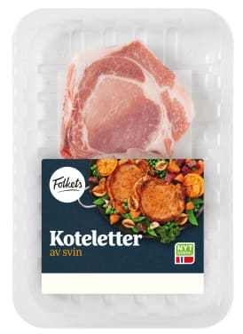 Svinekotelett 2pk Ca370g Folkets