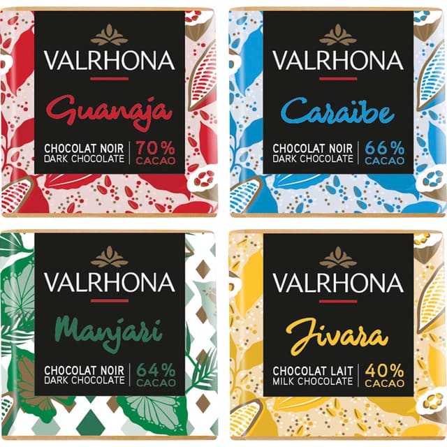 Valrhona Smaksprøvepakke – 4 populære sjokolader