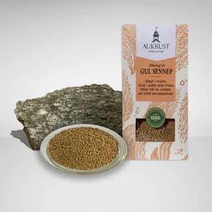 Sennepsfrø gule hele økologisk 50 g Aukrust Gard