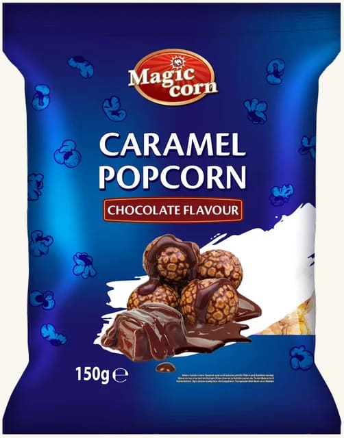 Karamellisert Popcorn med sjokolade Magic corn, 150g