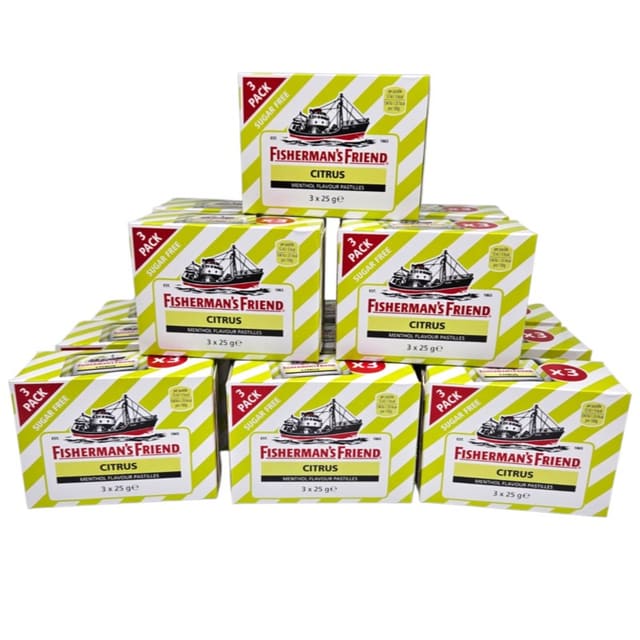 Fisherman's Friend Citrus 16x3pk | Storpakk (48 poser) | Sukkerfri