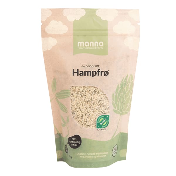 Hampfrø avskallet250 g, økologisk, Manna