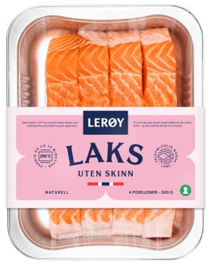 Laks Porsjon u/Skinn 4x125g Lerøy