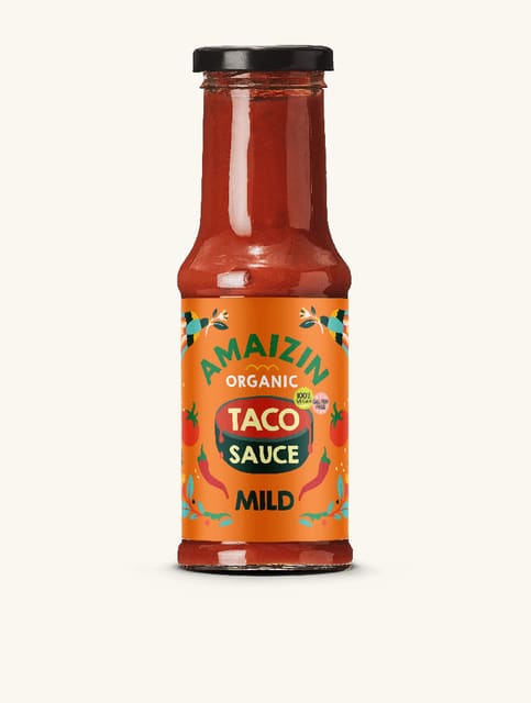 Tacosaus mild220 g, økologisk, Amaizin