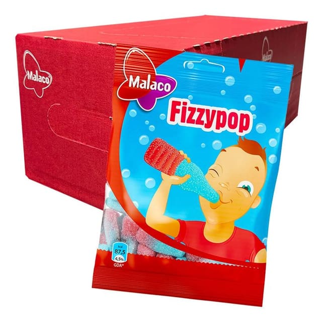 Malaco Fizzypop 28x85g | Storpakk