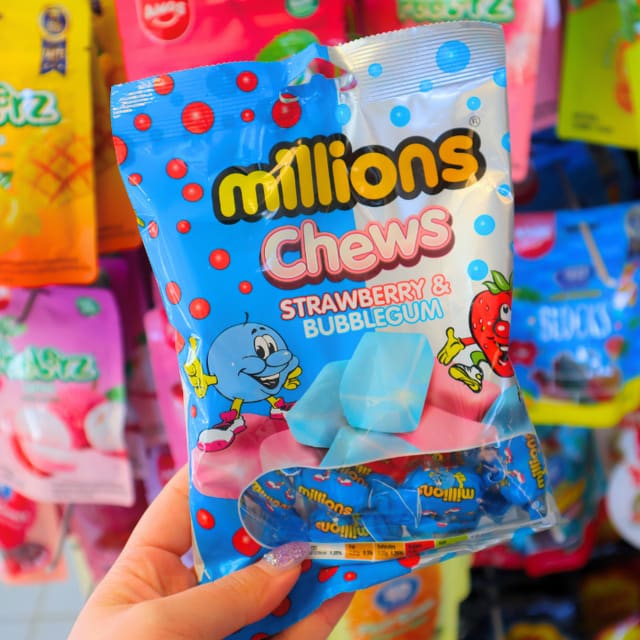 Millions Strawberry & Bubblegum Chews 120g HALAL