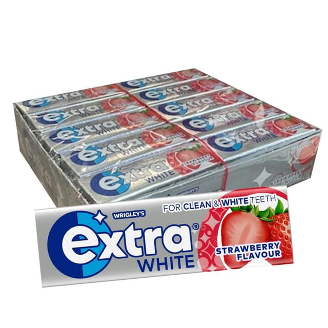 Extra White Jordbær 30x14g | Storpakk
