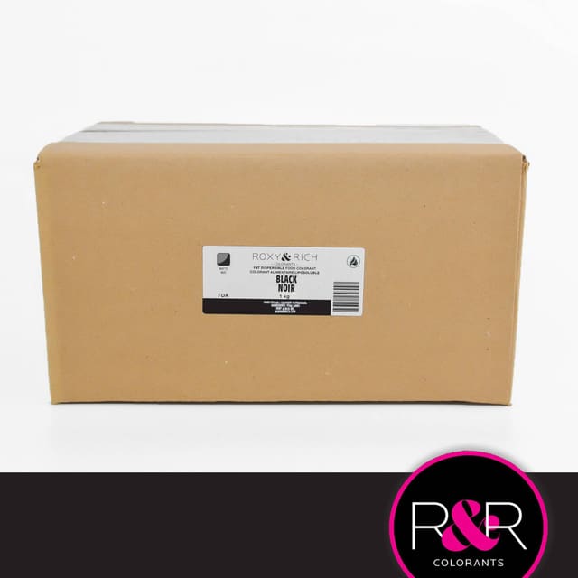 Svart 1kg – Fettløselig pulverfarge, Roxy & Rich