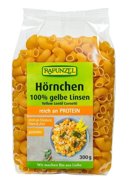 Pasta av gule linser300 g, økologisk, Rapunzel