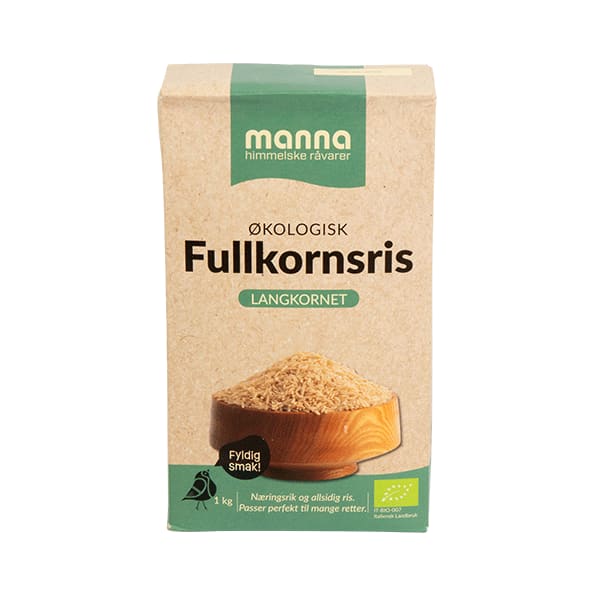 Fullkornsrislangkornet, 1 kg, økologisk, Manna