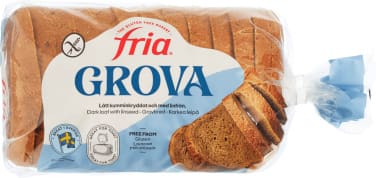 Grovbrød Skåret glutenfri 500g Fria