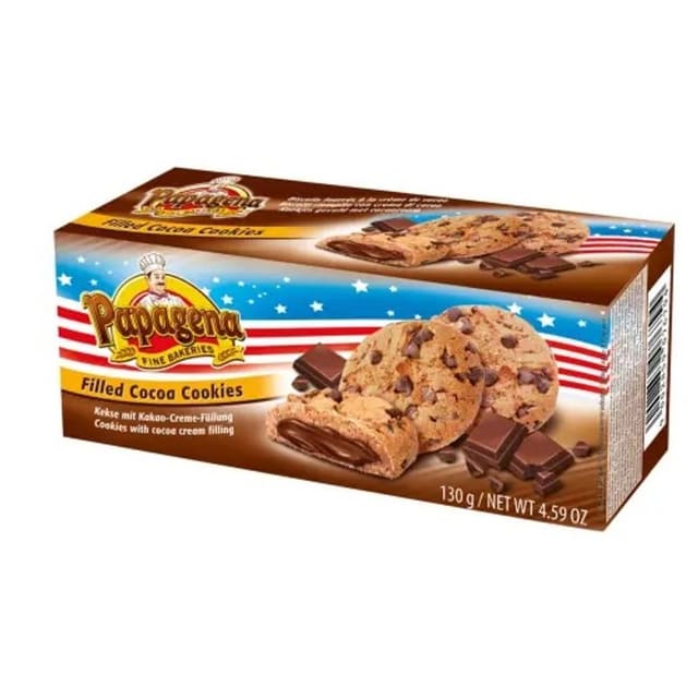 Papagena Fyllda Choco Cookies 130g