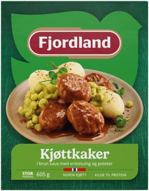 Kjøttkaker m/Ertestuing 605g Fjordland